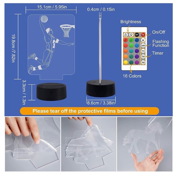 3D Basketball lamp - Picture 6 of 6